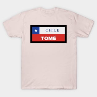 Tomé City in Chilean Flag T-Shirt